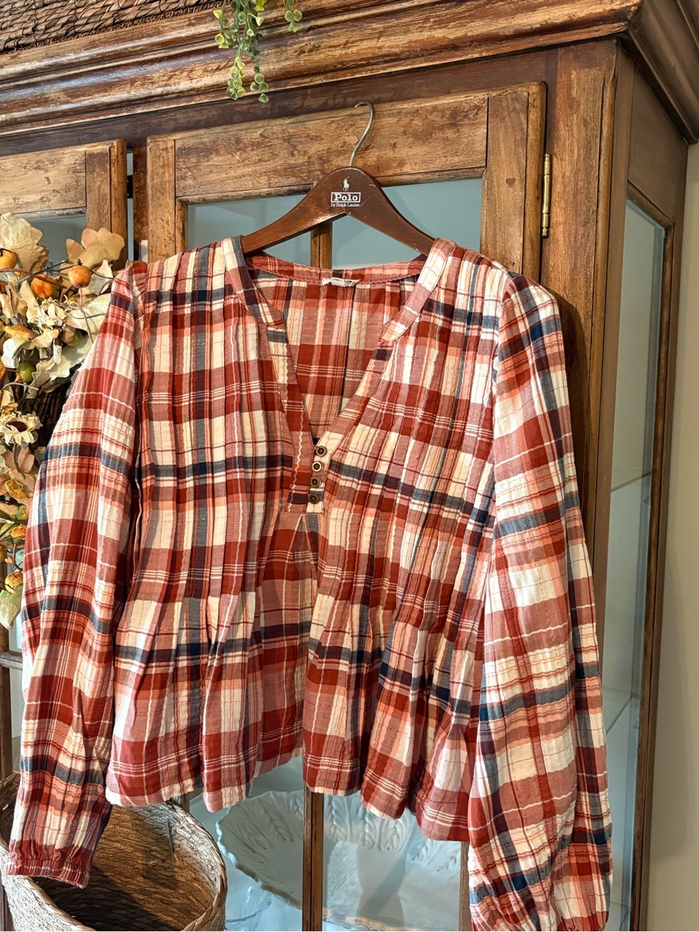 Pilcro Plaid Blouse